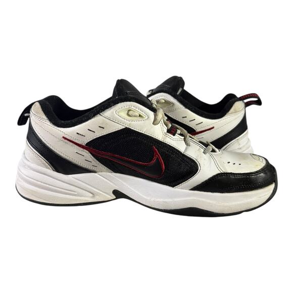 Nike Mens Air Monarch IV 415445-101 White Red Casual Shoes Sneakers Size 11 - Picture 7 of 8